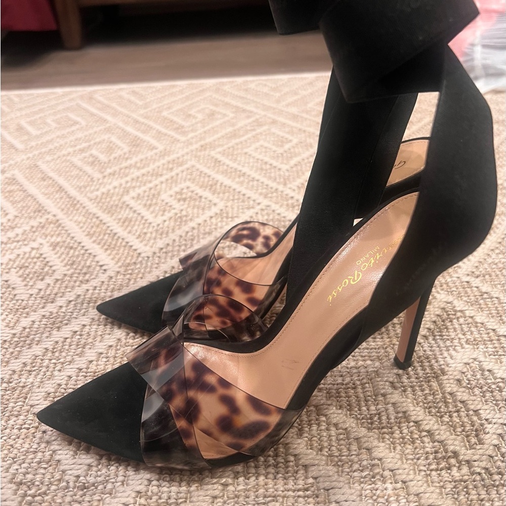 Gianvito Rossi Black and Brown Heels - Picture 2 of 9